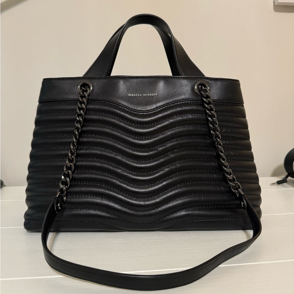 REBECCA MINKOFF Quilted Leather Satchel
